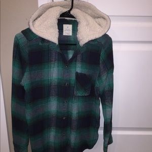 Hooded flannel